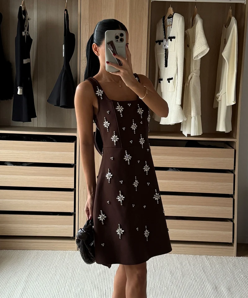 Mini Kleid Maxia Braun