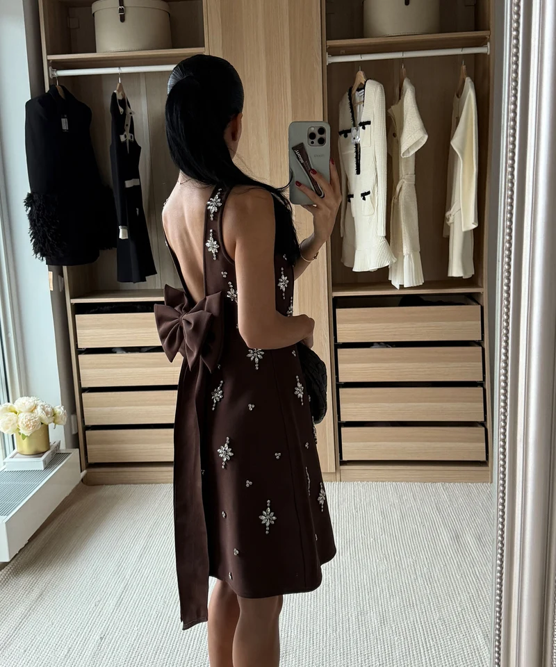 Mini Kleid Maxia Braun