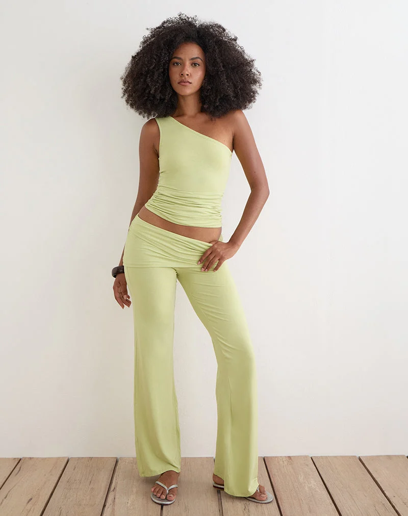 Lolicy-Hose aus Rayon-Jersey in Pistazie