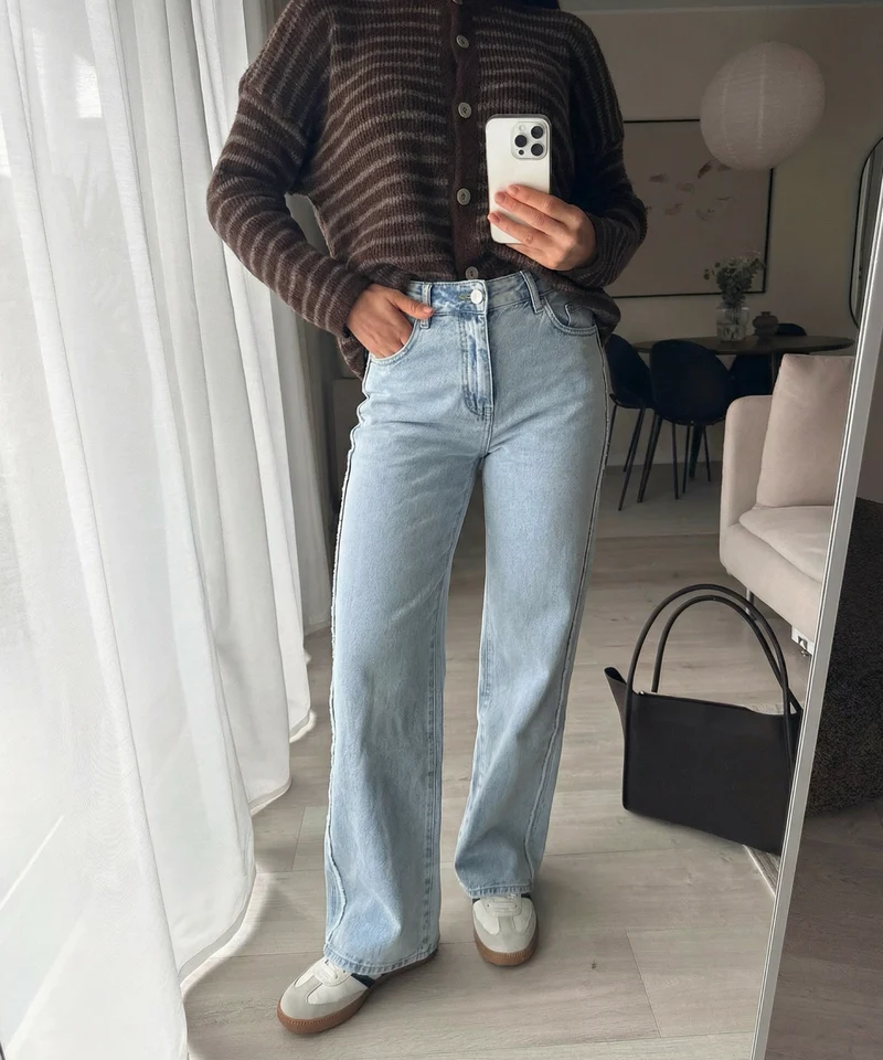 Stretch Straight Jeans Silvana Hellblau
