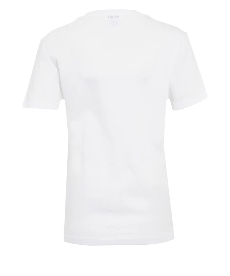 T-shirt con applicazione strass