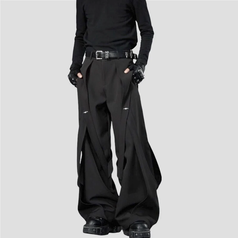 Grunge-Hose für Damen mit lockerem Bein und Trägern
