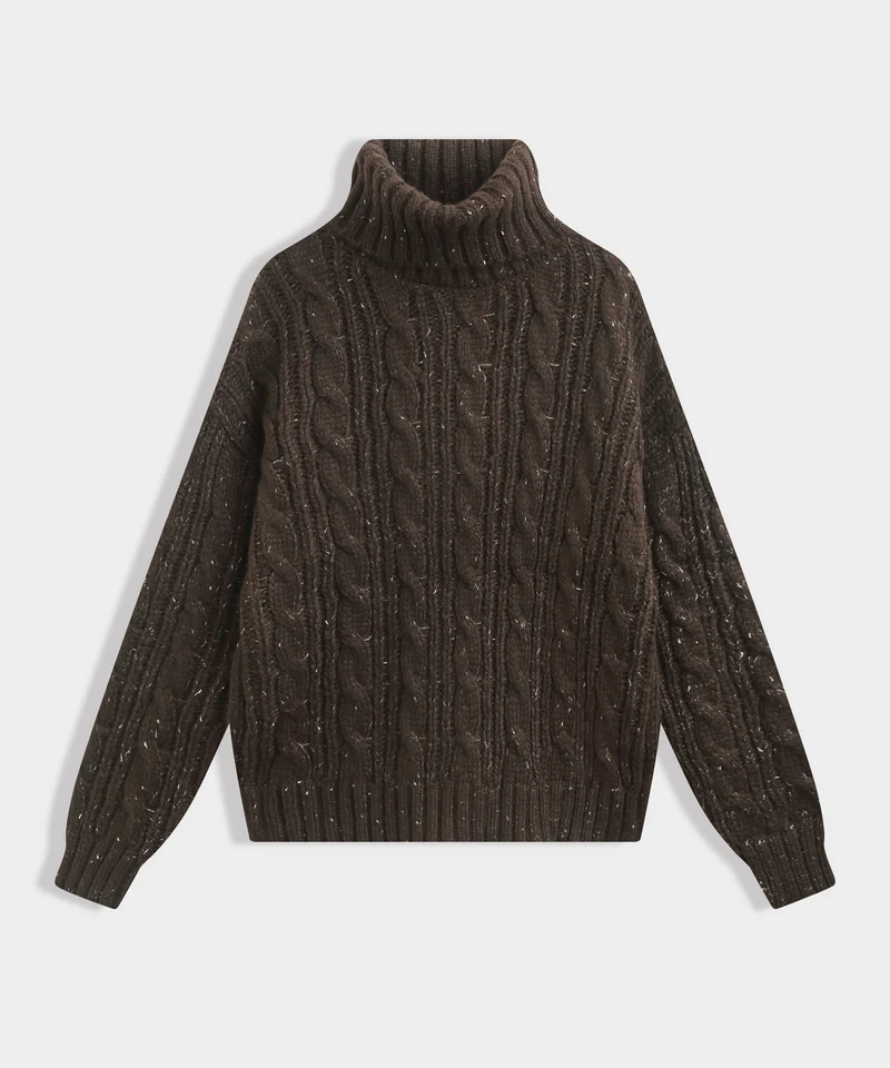 Rollkragen Pullover Vilena Braun