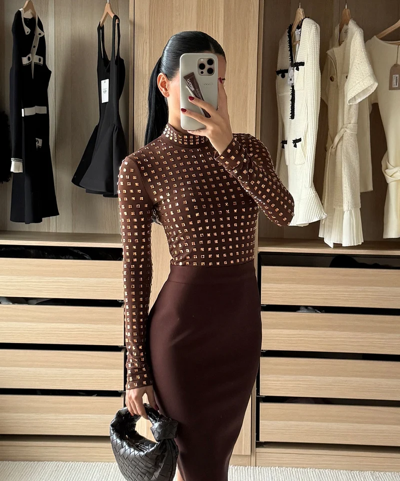 Kleid Yania Braun