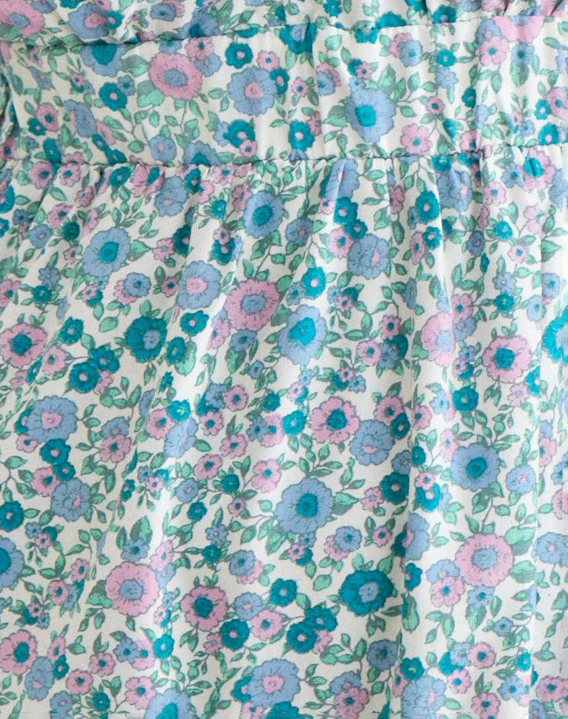 Amibeth Minikleid in „Flower Power Blue“