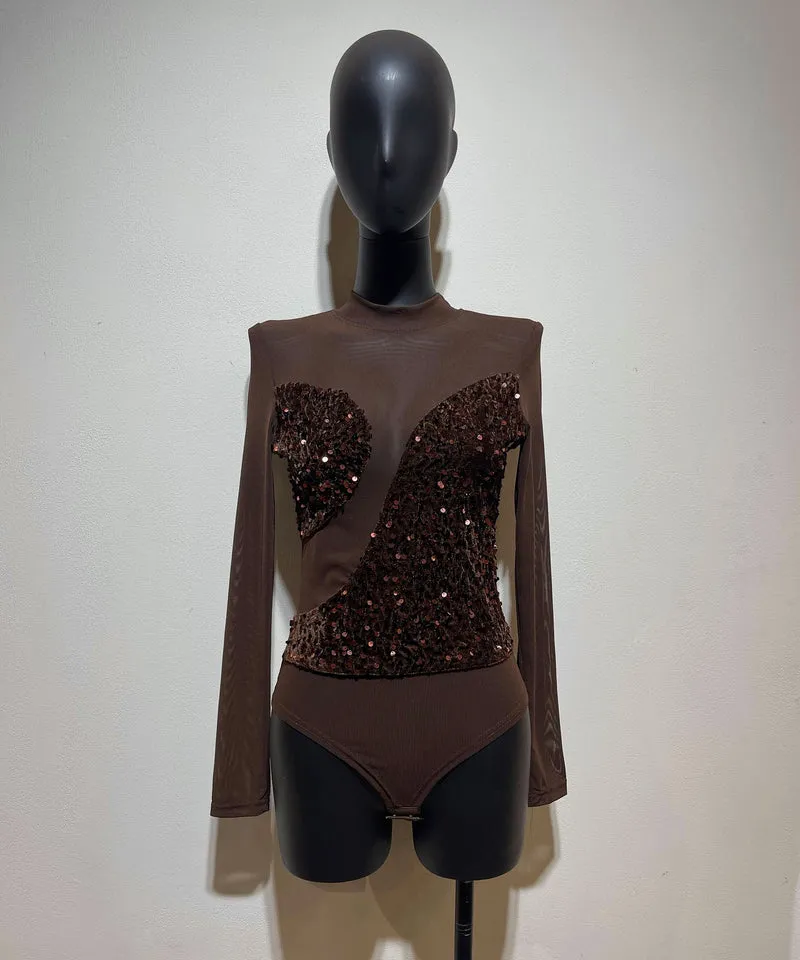 Mesh Body Pailleten Via Braun