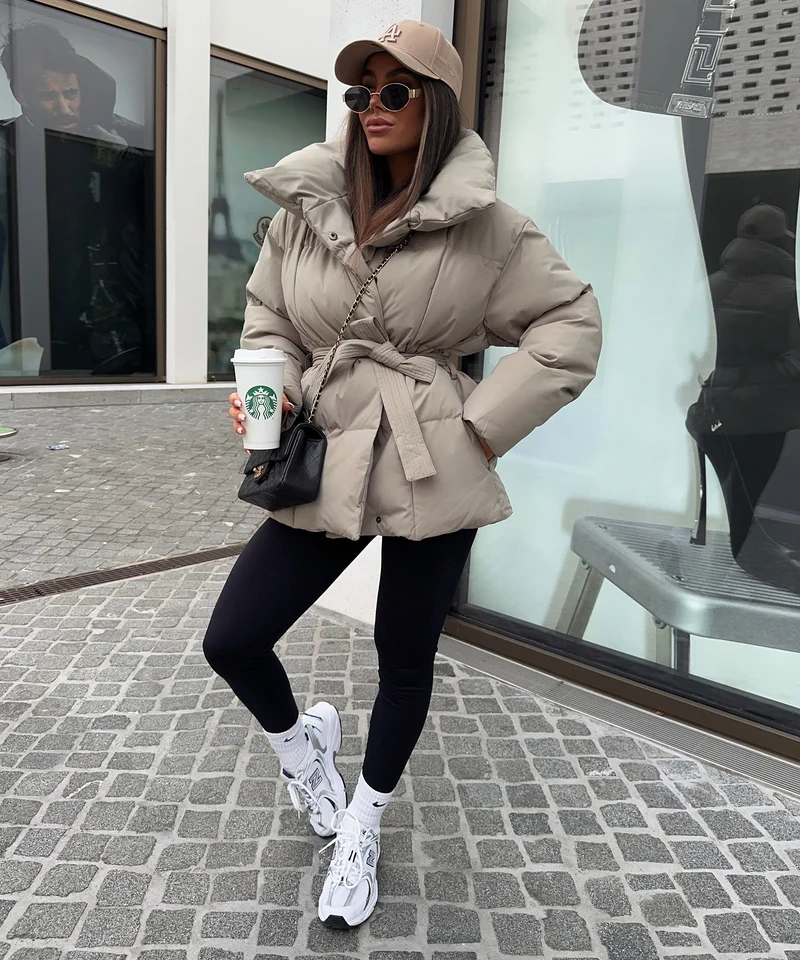 Jacke Kyleih Kurz Taupe