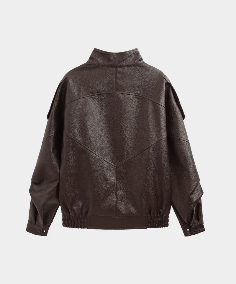 Kunstleder Jacke Rina Dunkelbraun