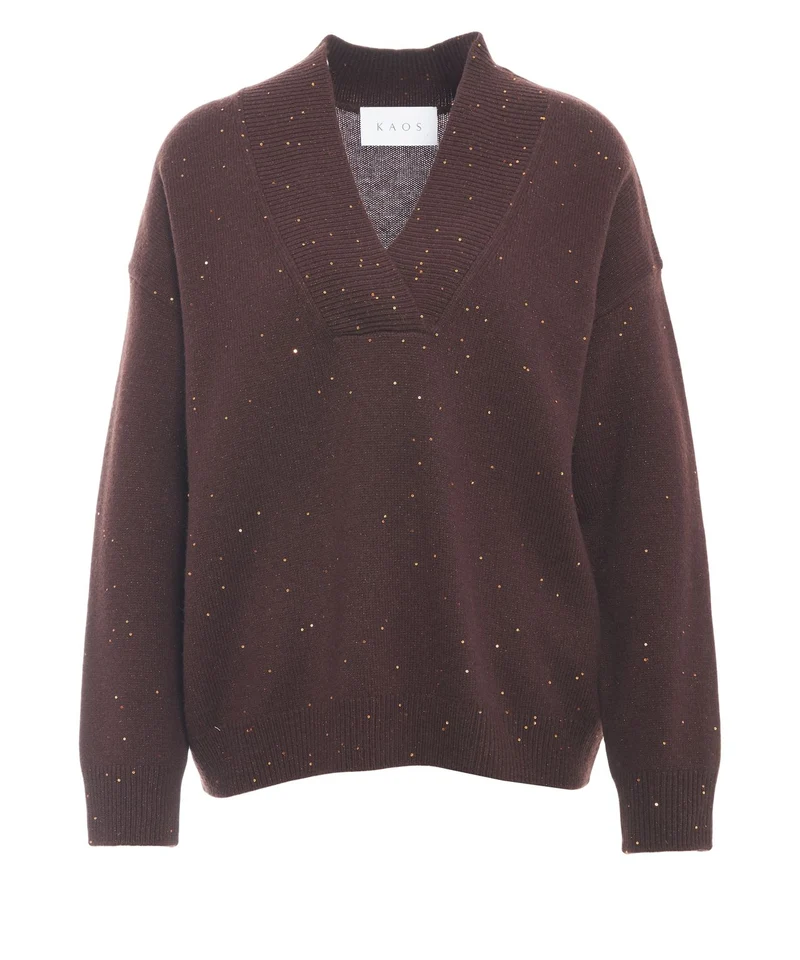 Maglia con applicazione di paillettes