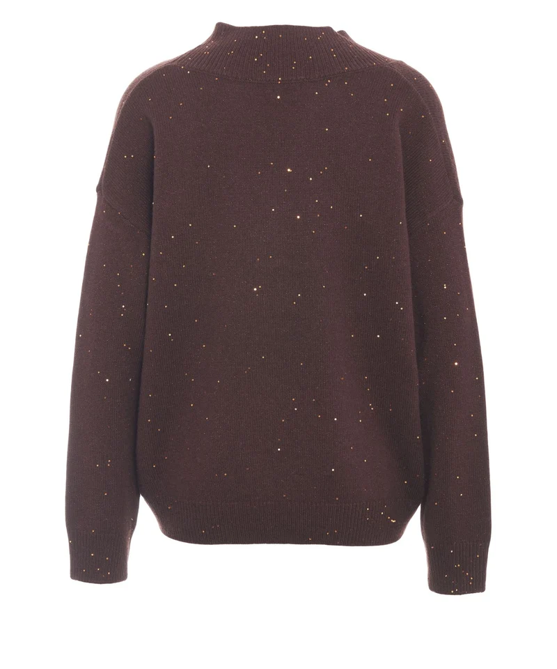 Maglia con applicazione di paillettes