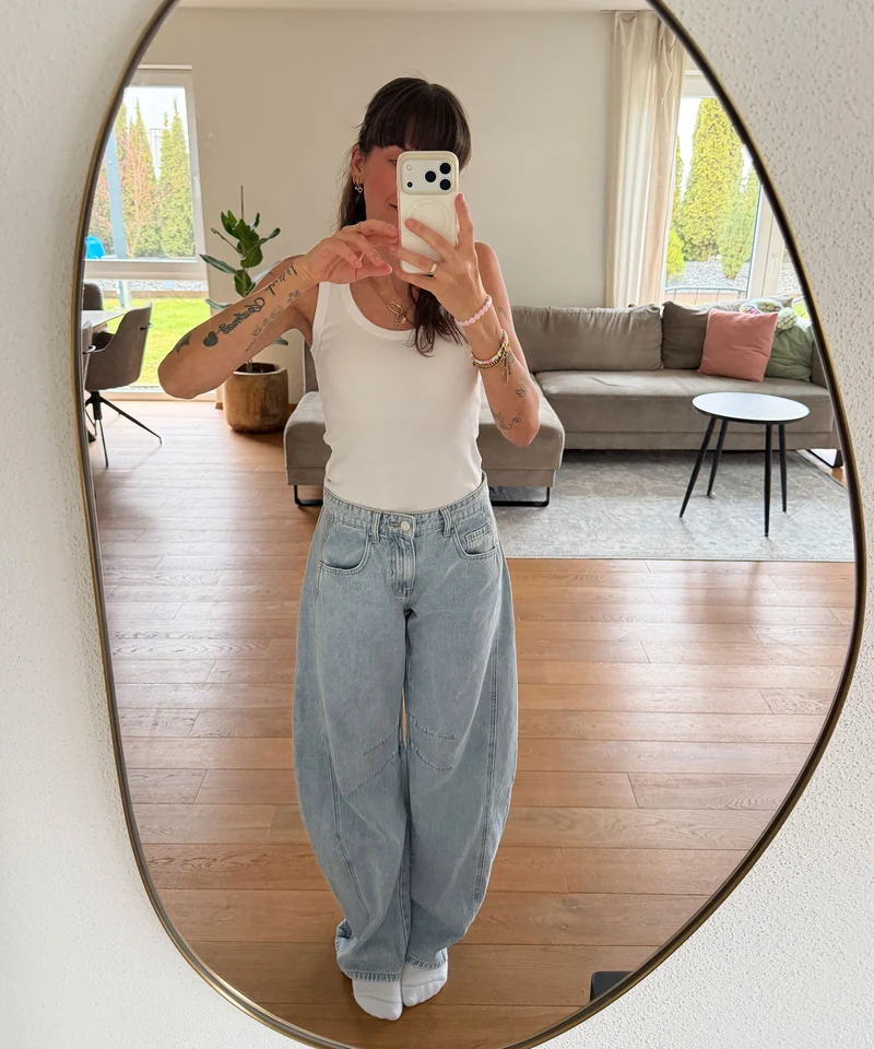Stretch Balloon Jeans Elfi Hellblau