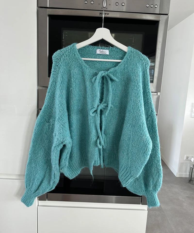 Cardigan Schleife Fia Türkis