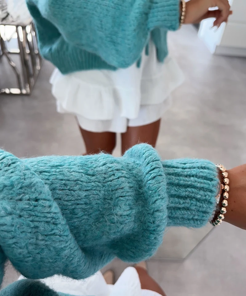 Cardigan Schleife Fia Türkis