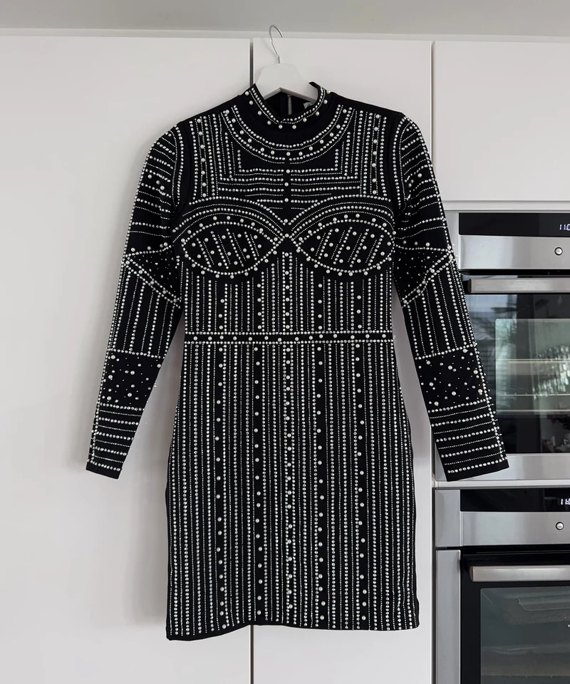 Kleid Agnez Glitzer Schwarz