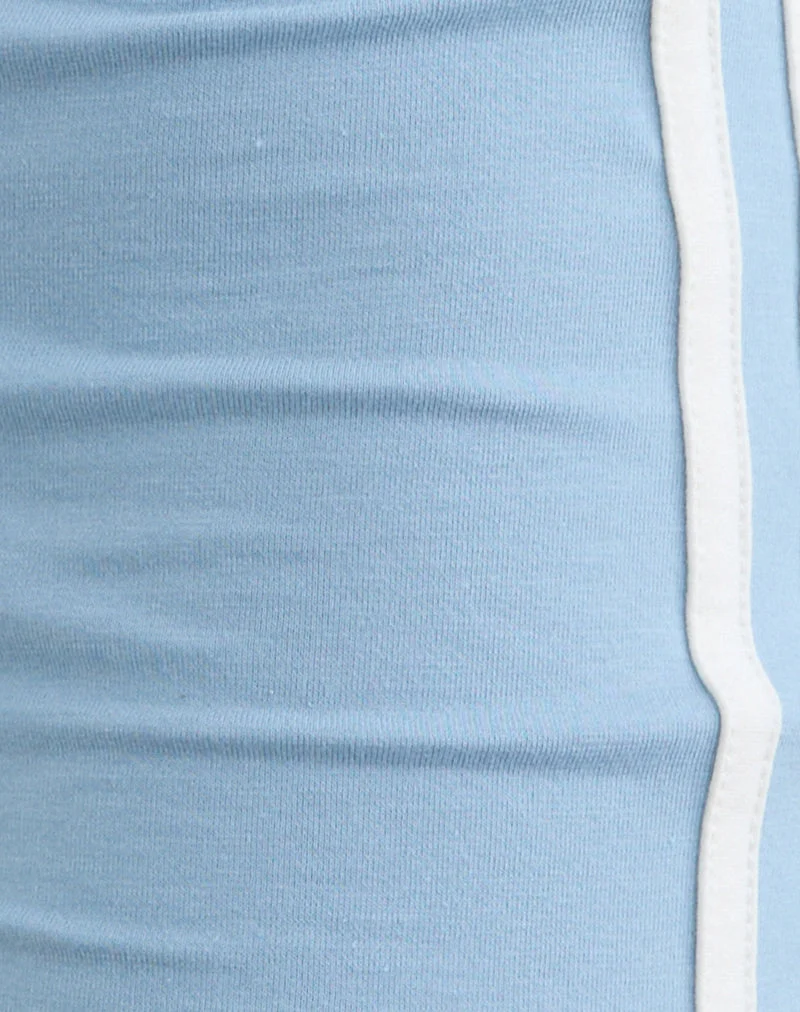 Ainu-Shorts in Nantucket-Blau mit cremefarbener Einfassung
