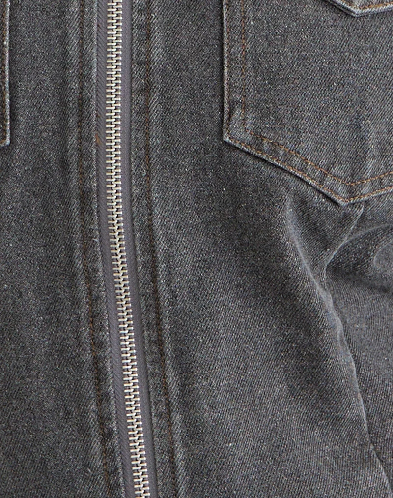 Rohana-Jacke in Denim Grey Wash
