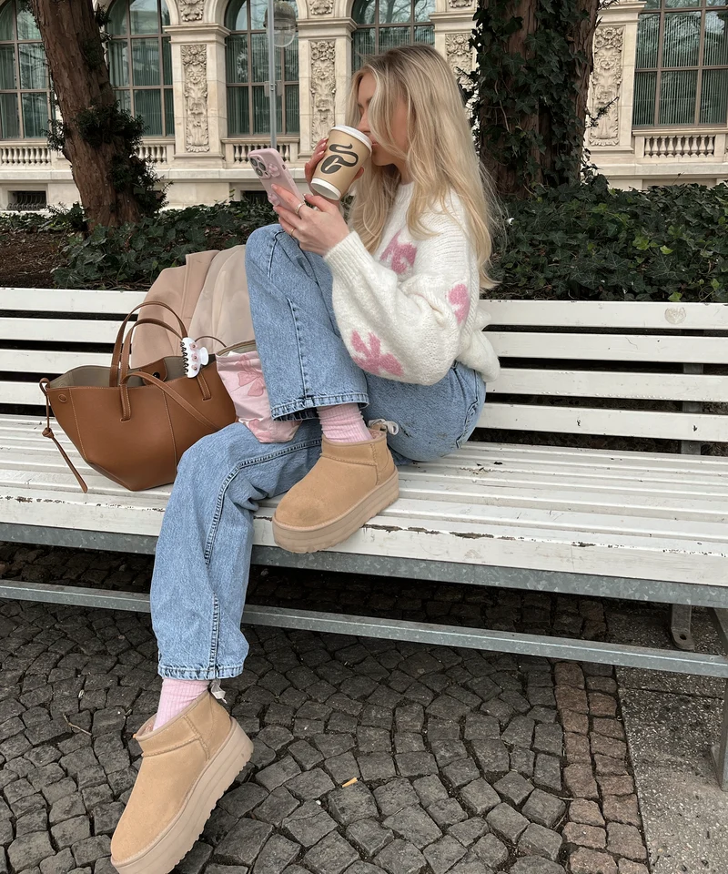 Pullover Belle Schleife Weiß
