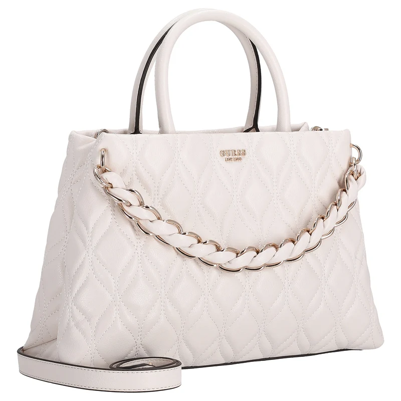 Guess Maxine Satchel - Bolso de mano 34 cm (off white)