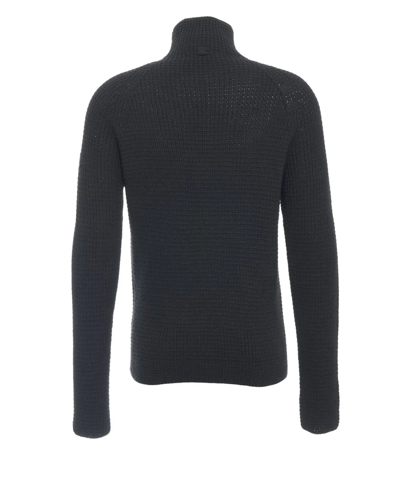 Maglione con cerniera sfalsata