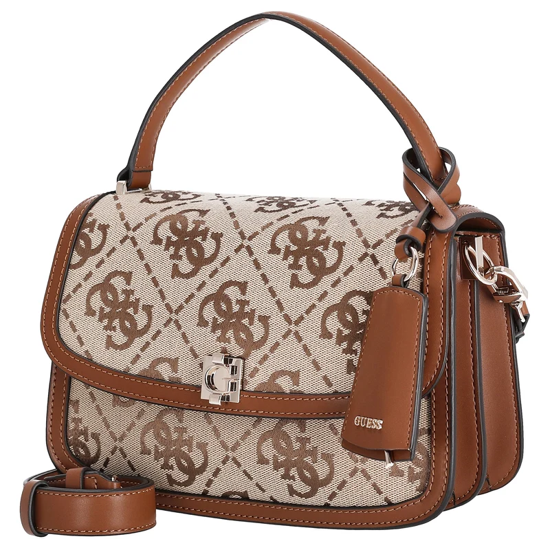 Guess Audrey Logo XBody Flap - Bolso bandolera 24.5 cm (latte logo)
