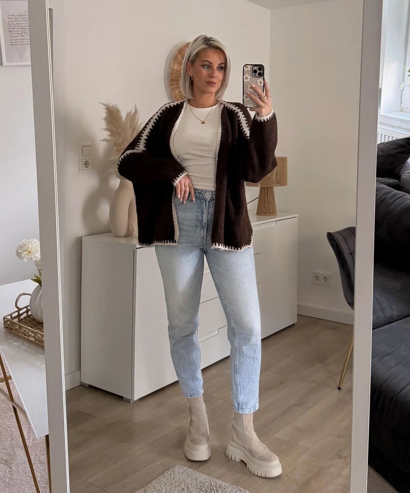 Cardigan Helena Dunkelbraun