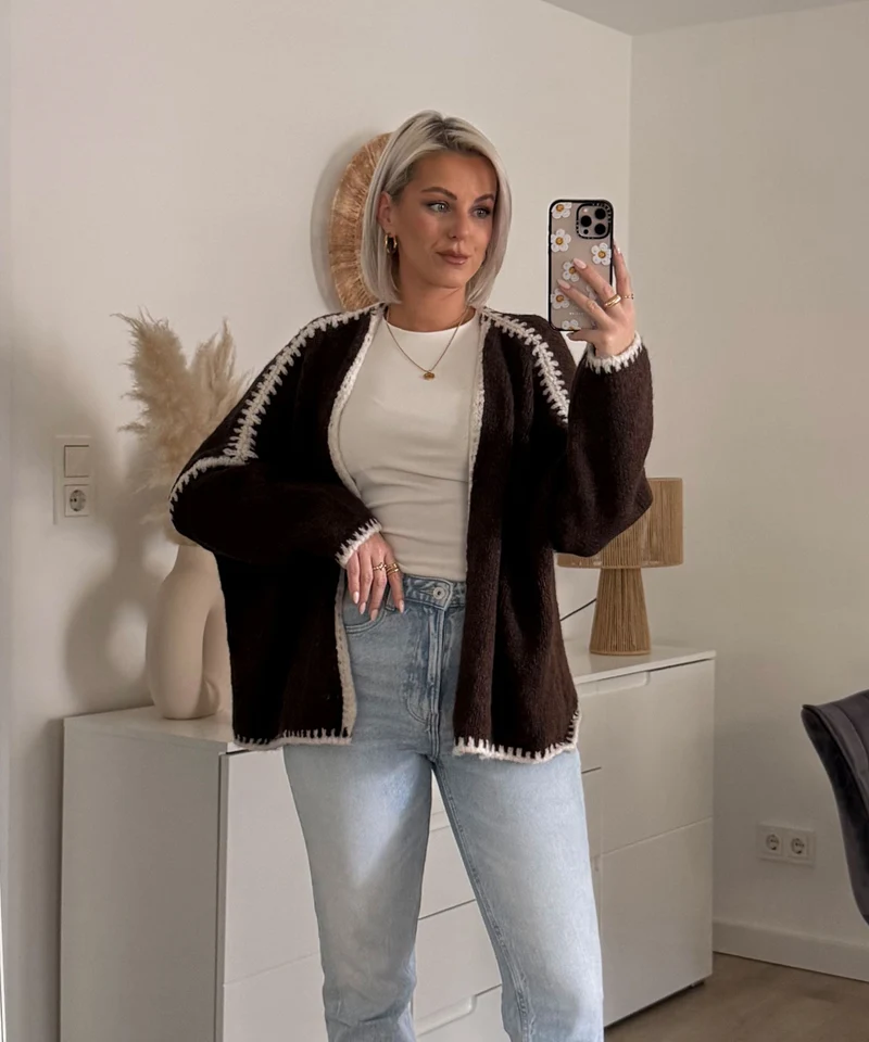 Cardigan Helena Dunkelbraun