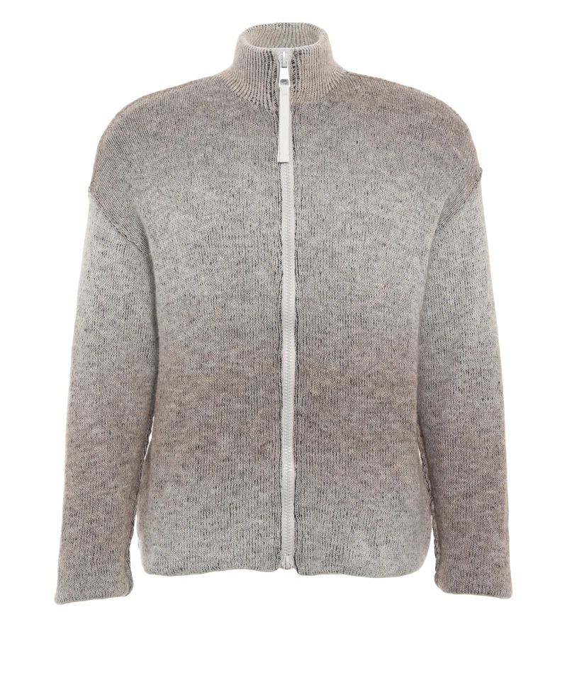 Cardigan con collo alto