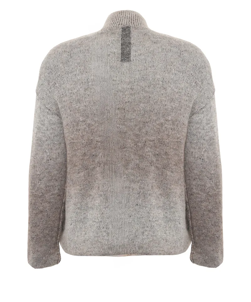 Cardigan con collo alto