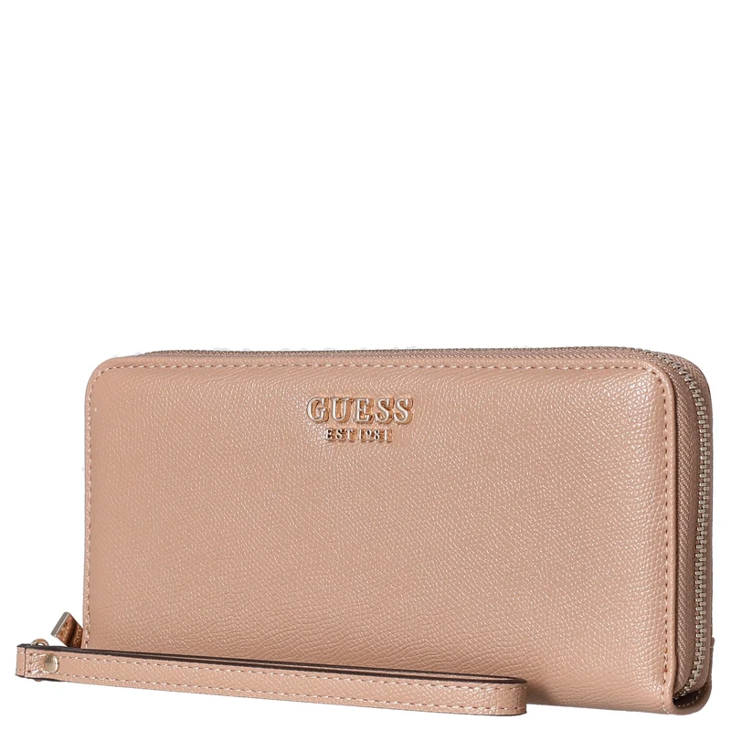 Guess Amorette SLG Large Zip - Cartera 12cc 21 cm (beige)