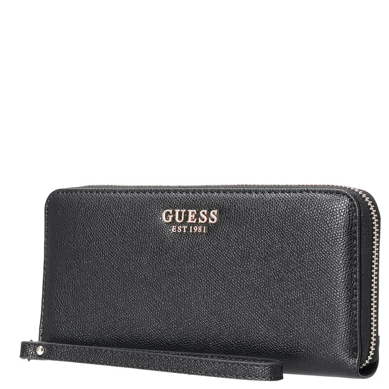 Guess Amorette SLG Large Zip - Cartera 12cc 21 cm (black)