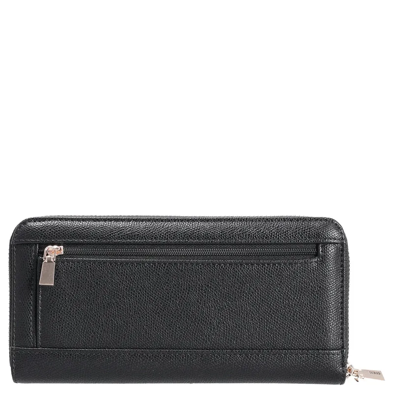 Guess Amorette SLG Large Zip - Cartera 12cc 21 cm (black)