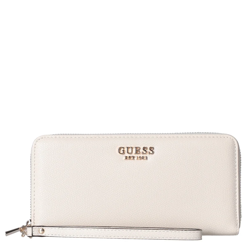 Guess Amorette SLG Large Zip - Cartera 12cc 21 cm (off white)