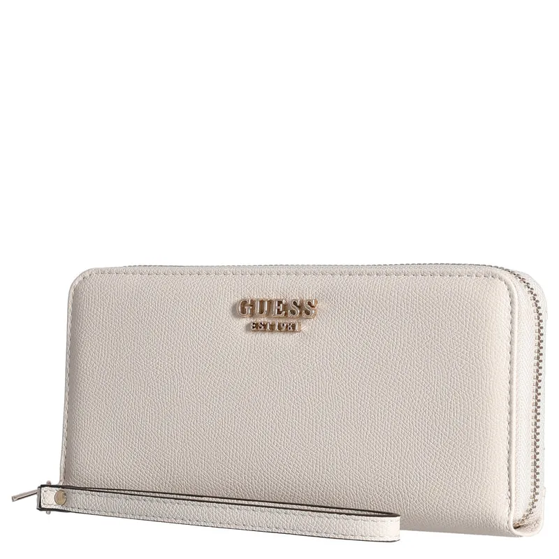 Guess Amorette SLG Large Zip - Cartera 12cc 21 cm (off white)