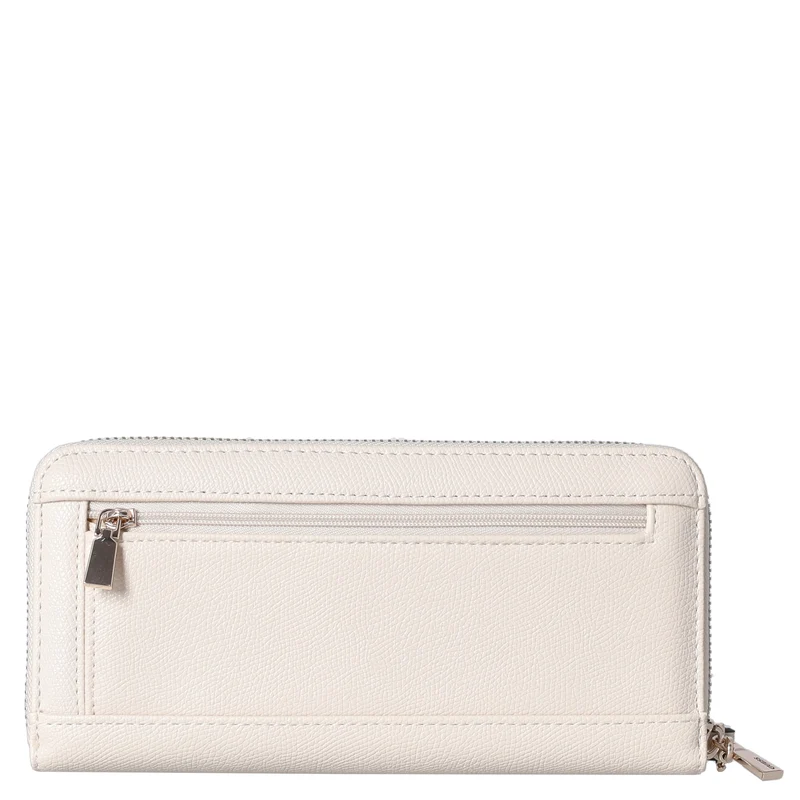 Guess Amorette SLG Large Zip - Cartera 12cc 21 cm (off white)