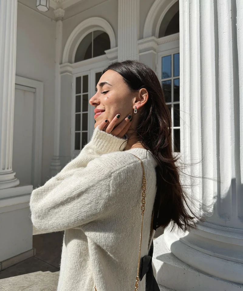 Pullover mit Schleifen Orla Beige
