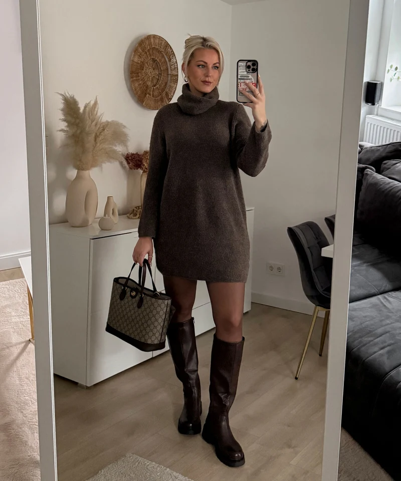 Strickkleid Belatrix Braun