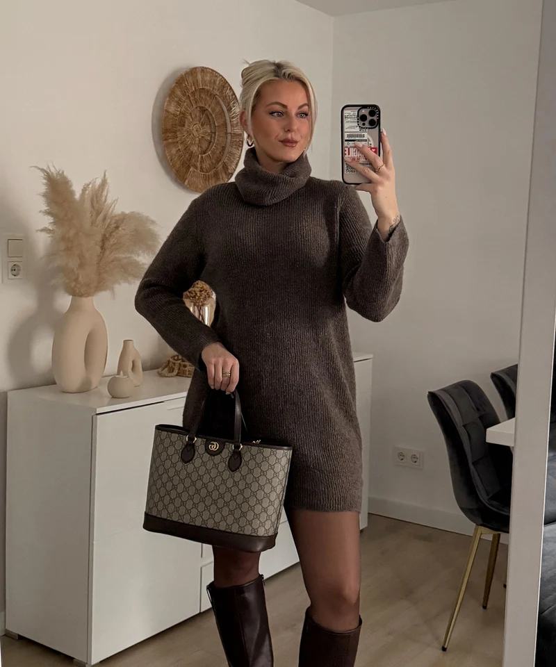 Strickkleid Belatrix Braun