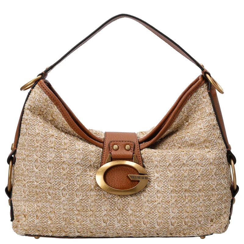 Guess Camden - Bolso de hombro 35 cm (natural/cognac)