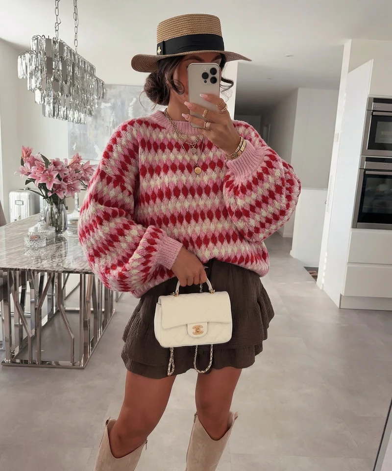 Pullover Renita Rosa Rot