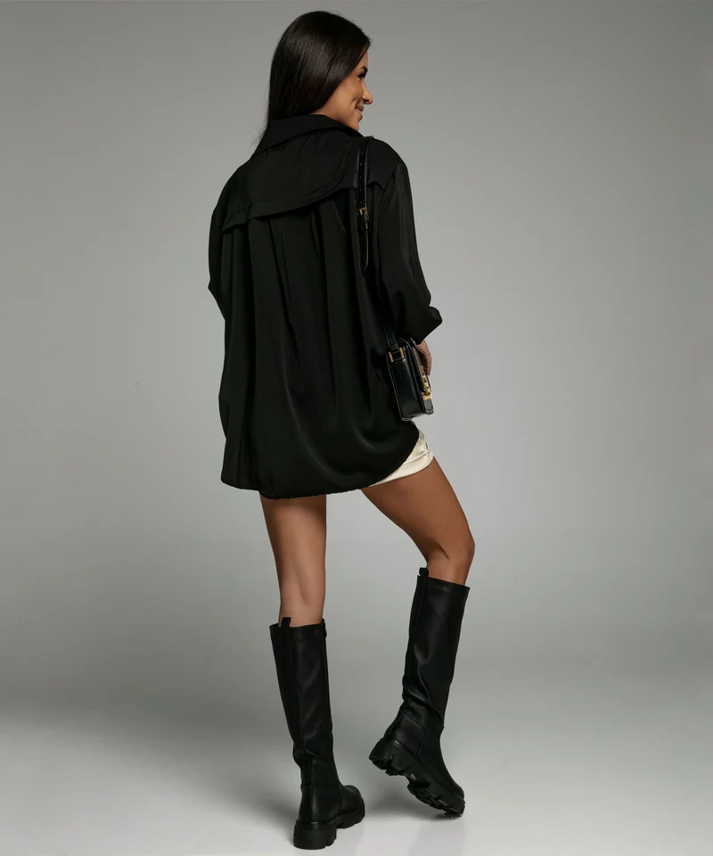 Bluse Carlota Kurz Schwarz