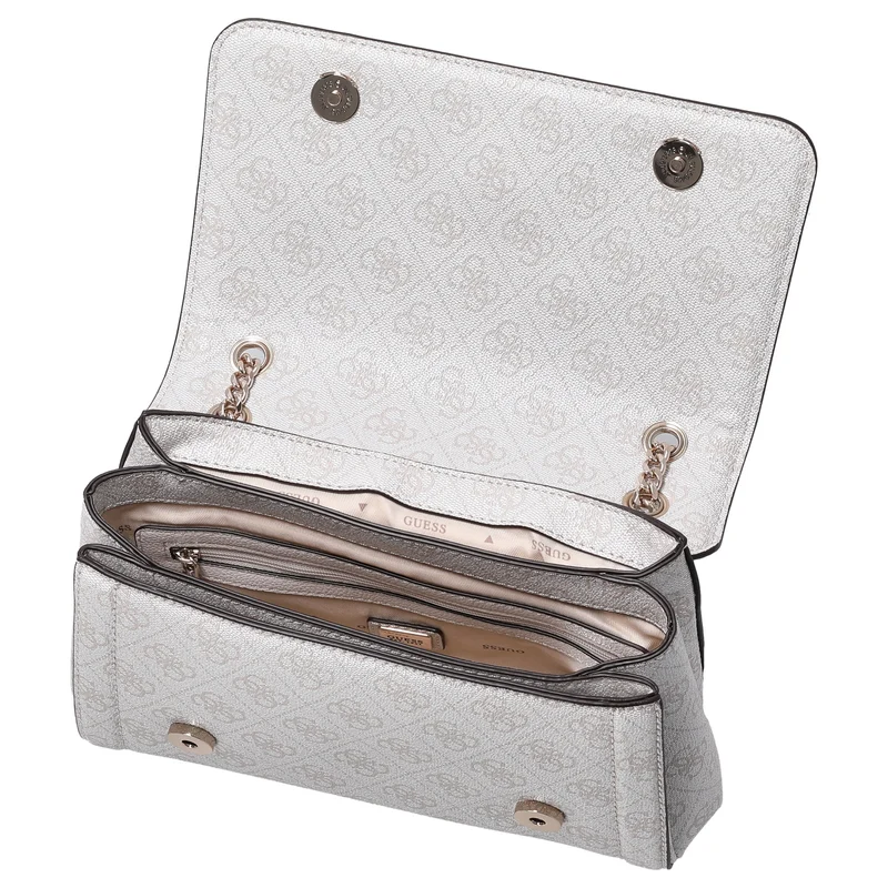 Guess Noelle II Convertible Xbody Flap - Bolso bandolera 24 cm (bone logo)
