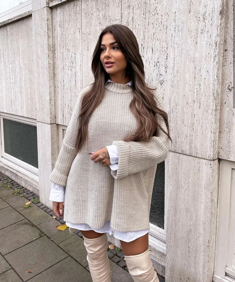 Oversize Pullover Elsa Beige