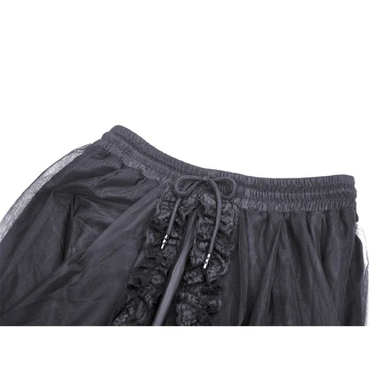 Gothic gekräuselter Lagenrock für Damen