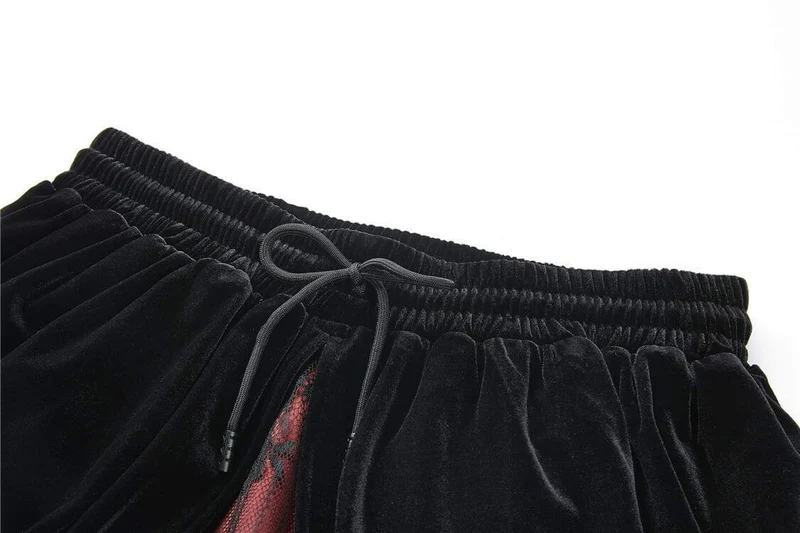 Damen Vintage Layered Lace & Velour Rock