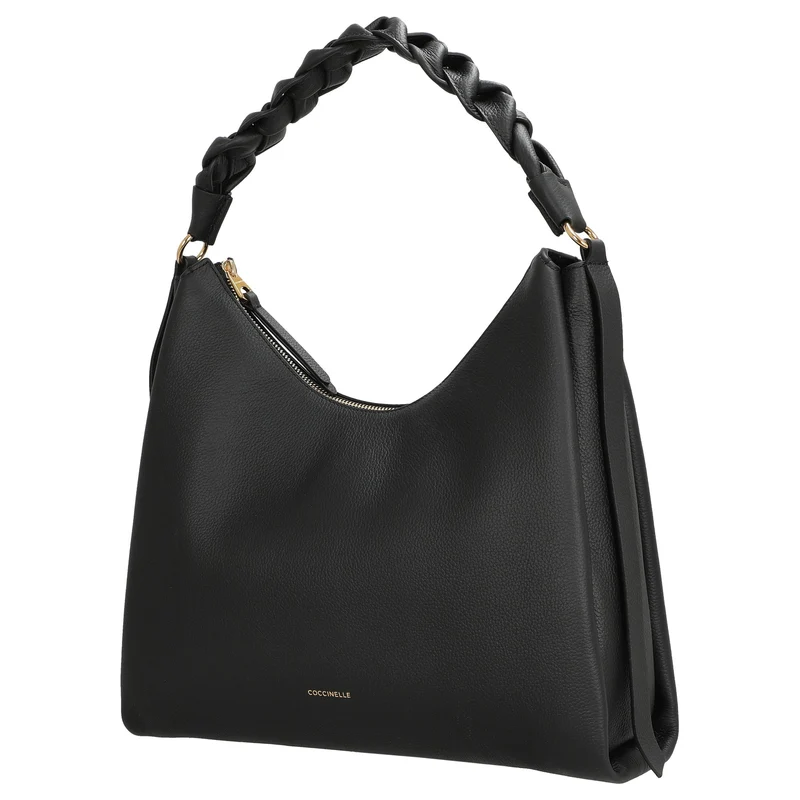 Coccinelle Boheme Grana Double - Bolso de hombro M 34 cm (noir/cognac)
