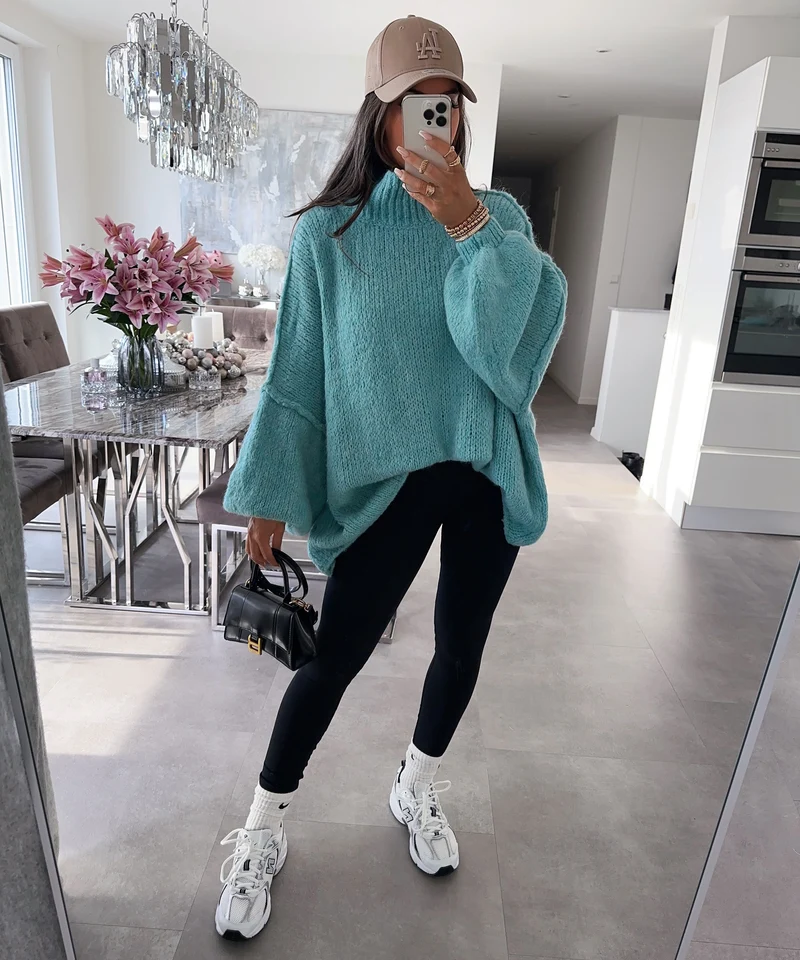 Oversize Pullover Nata Türkis