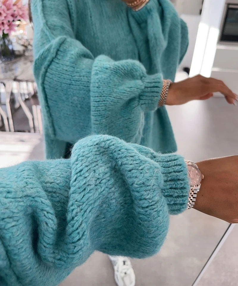 Oversize Pullover Nata Türkis