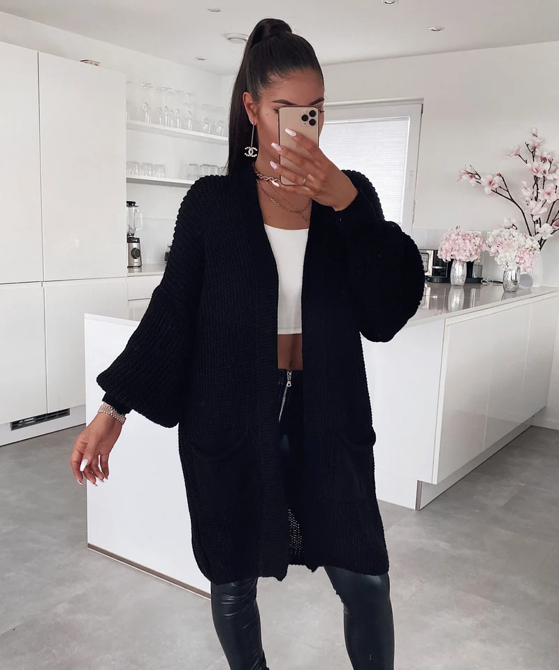 Cardigan Leilani Kurz Schwarz