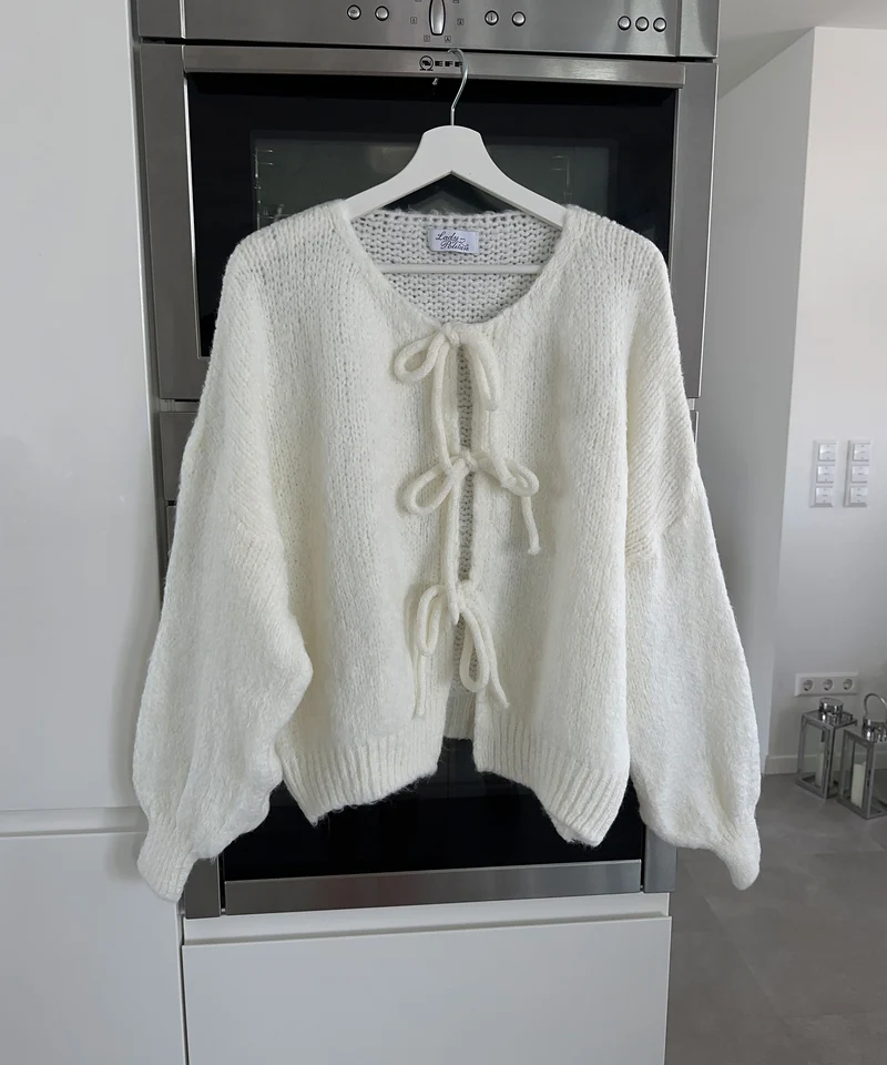 Cardigan Schleife Fia Weiß