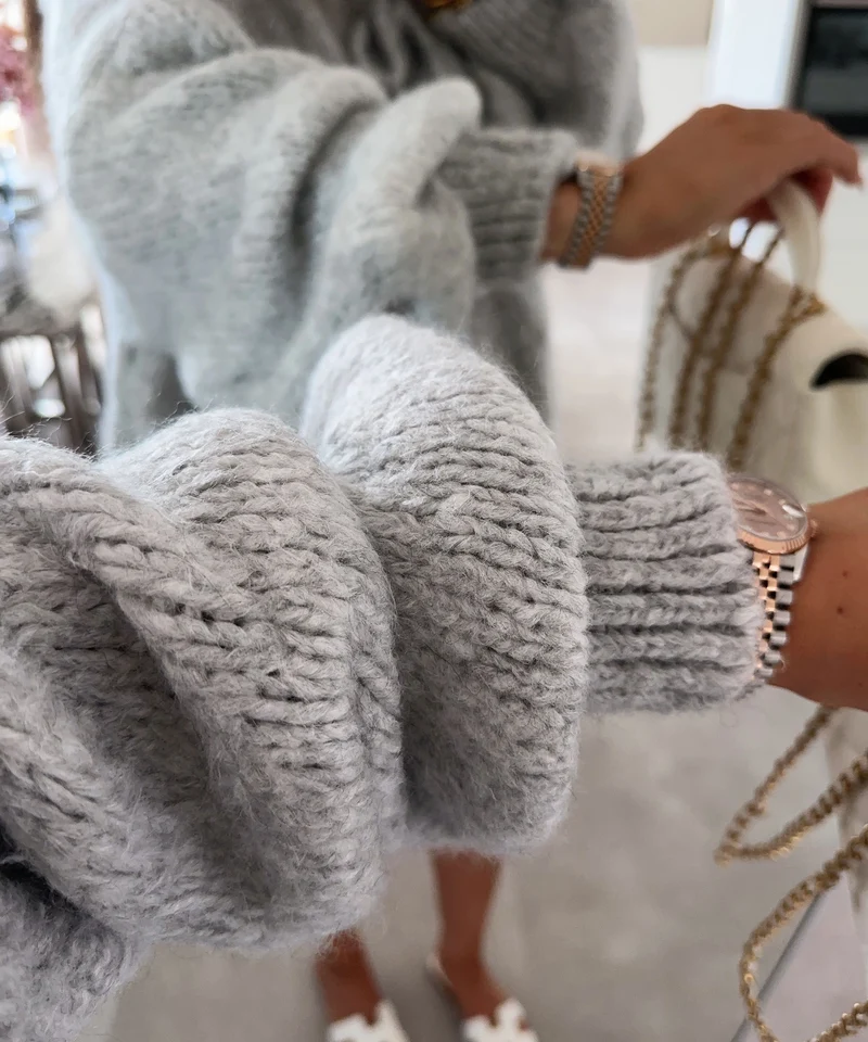 Cardigan Schleife Fia Hellgrau